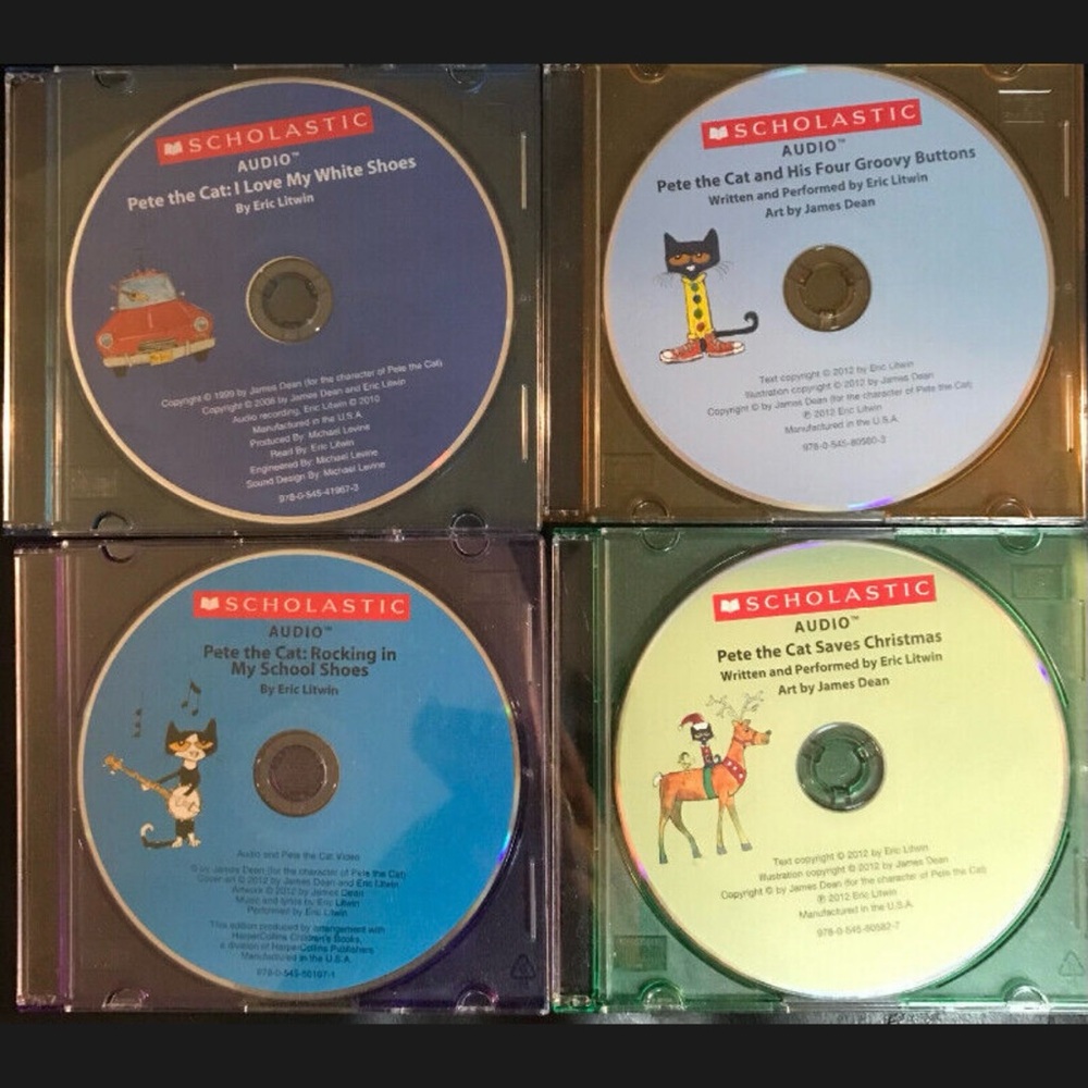 Lot of 4 Pete the Cat Audio CDs by Eric Litwin